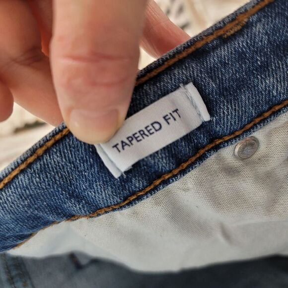 Saddlebred Distressed Blue Denim Tapered Fit Mens Size 36/30 - Picture 4 of 11